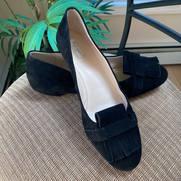 Cole Haan Shoes - Cole Haan Black Suede Slip Ons